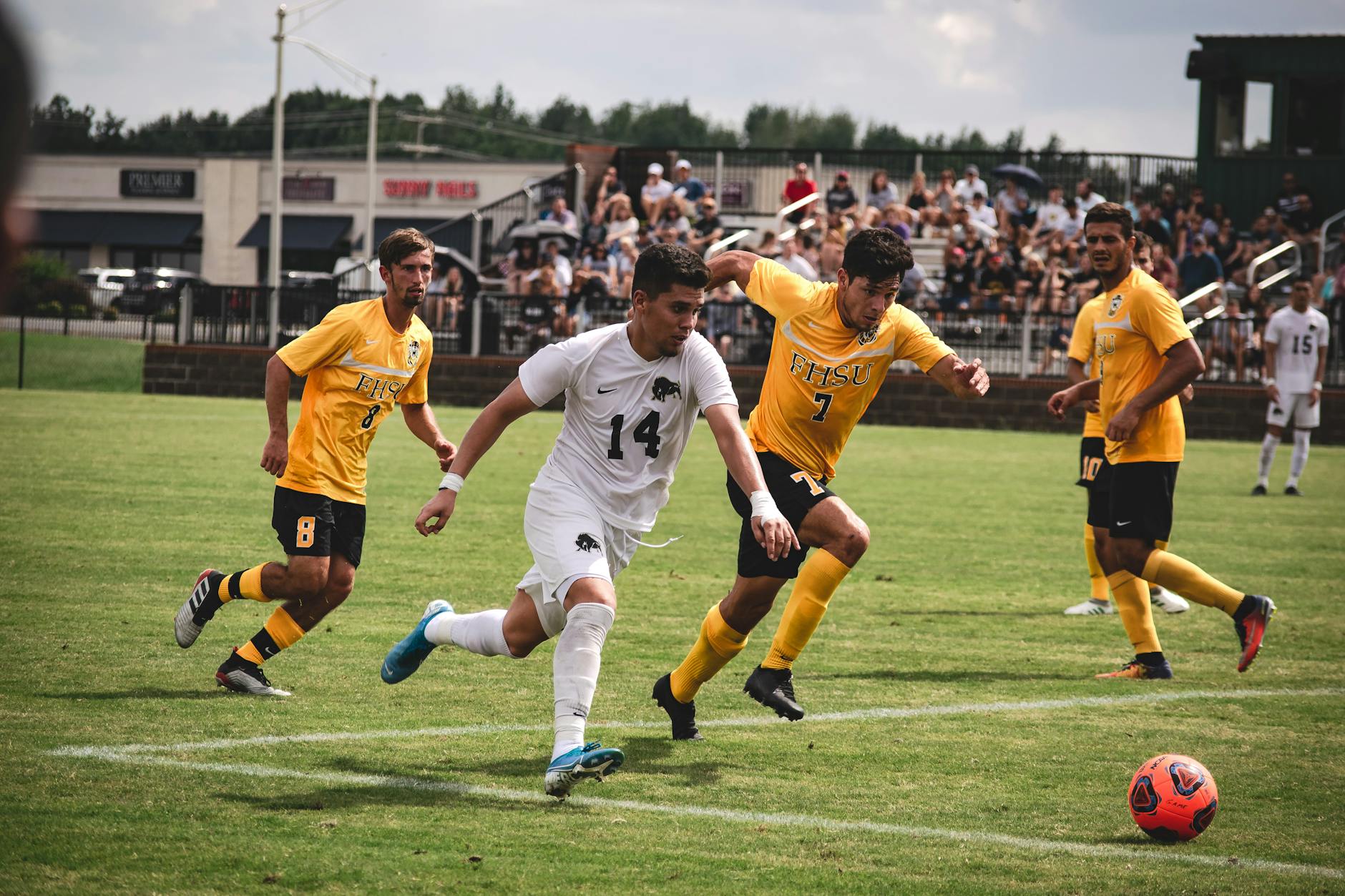 men playing football